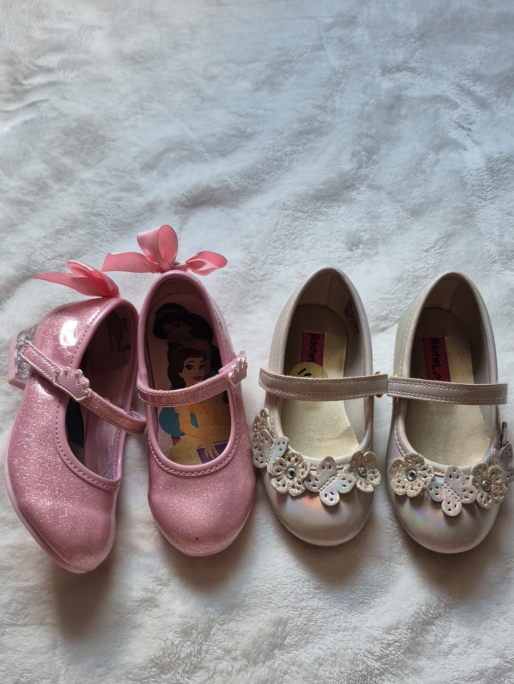 Disney Girls Pink and Ivory Mary Jane Dress Shoes Set